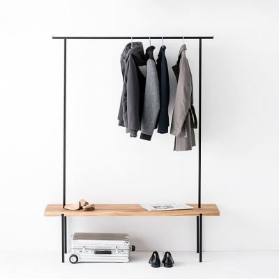 China Modern Simple Coat Rack Hanger Floor Living Room Bedroom Clothes Rack for sale