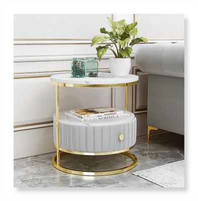 China Modern Extendable Night Stand Bedroom Table End Metal Leg Night Stand Multifunctional Nightstand for sale