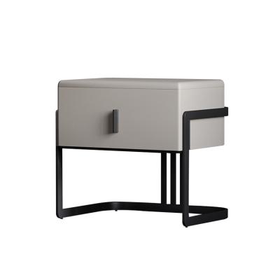 China Multifunctional Modern Extendable Night Stand Bedroom Table End Metal Leg Night Stand Drawer for sale