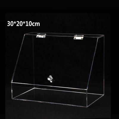 China Creative Multifunctional Desktop Cosmetics Cover Square Top Acrylic Dustproof Drawer Top Home Storage Box for sale