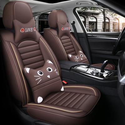 China Business new arrival car edging car cover full set of luxury five universal leather seats car full set seat covers for sale