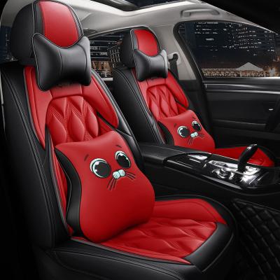 China Business fashion car cushion new all leather included four seasons automobile cushion manufacturer general car seat cover for sale