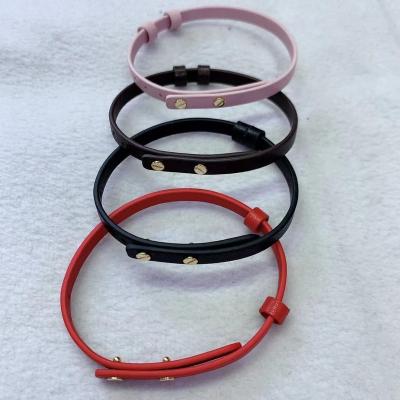 China 2021 fashion cute high quality handmade multilayer leather bracelet for women for sale