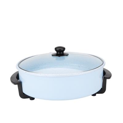 China Household Portable Electric Pizza Pan Kitchen Range With Griddle Whole Glass Lid for sale