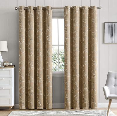 China Wholesale Ready Made Luxurious Blackout Blackout Embroidery Curtains For Living Room for sale