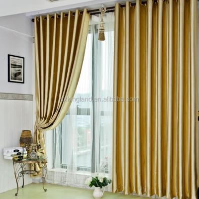 China Isolated one side shiny gold color embossed curtain with matching window curtain for sale