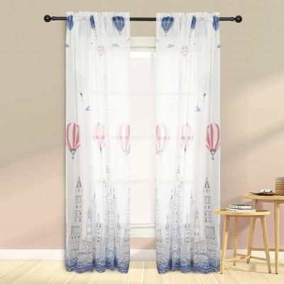 China Waterproof Cheap Fancy Design Sheer Print Curtain Fabric For Kids Curtain for sale