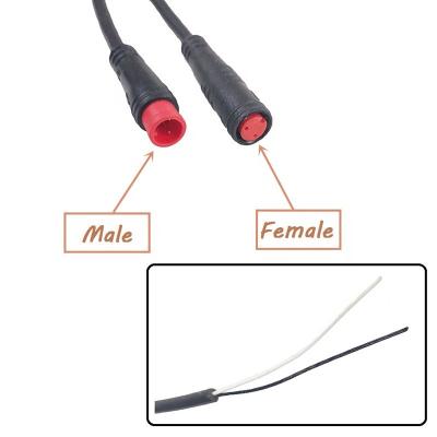 China High quality manufacture 2pin 3pin 4pin 5pin 6pin brake light/throttle/male/display to female waterproof cable for electric bike kit for sale