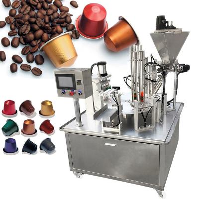 China Food coffee automatic capsule filling sealing machine/Nespresso K cup rotary coffee capsules filling sealing machine for sale