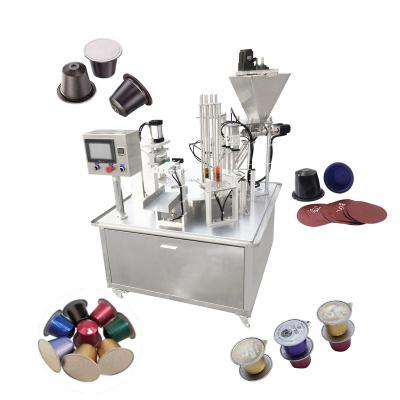 China Automatic Nespresso Instant Coffee Capsule Food Cup Seal Filling Machine for sale