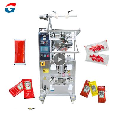 China Factory Price Automatic Liquid Chili Tomato Sauce Sachet Salad Pauche Paste Seal Machine For Food Packing for sale