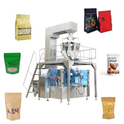 China Food package zipper bag packing machine multifunctional rotary zipper spout pouch doy packing machine for sale