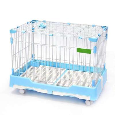 China Small, Medium and Large Dog Crate Breathable Carbon Steel Sliver Drawer Dog Cage with Movable Skylight Pet Cage for sale