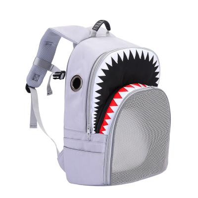 China High Quality And Breathable New Design Shark Viable Portable Transparent Cat Carrier Backpack for sale