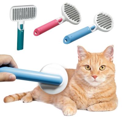 China 2022 Wholesale Viable Square Comb Dog Cat Hair Removal Tool Comfortable Pet Hair Remover Grooming Comb Brush Viable Square Comb for sale