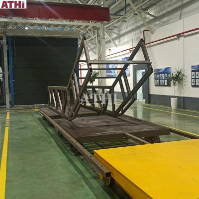 China Large Steel Structural Parts Sandblasting Room / Recovery System Sand Blasting Booth for sale