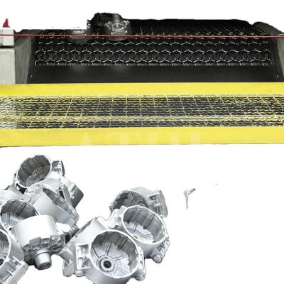 China Cleaning Aluminum Wheels Wire Mesh Belt Conveyor Shot Blasting Machine / Equipment / Sandblaster / Abrator for sale