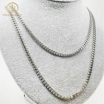 China FASHIONABLE High Quality PVD Gold Plating Stainless Steel Cable Chains Titanium Shiny Thin Necklaces 1.0/1.5/2.0mm 40cm/45cm/50cm/55cm/60cm for sale