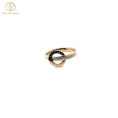 China Weixia Factory Direct Selling Hot Trendy Korean Fashion Rings Jewelry Women Stainless Steel for sale