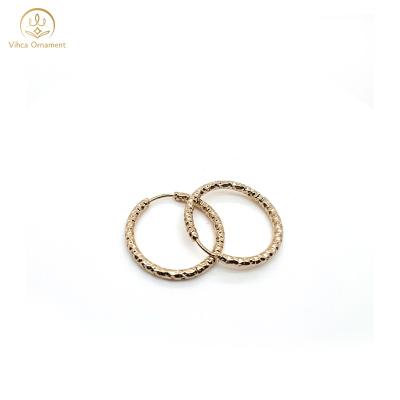 China Daily life TRENDY romantic trendy stainless steel with suface cutting design earring for sale