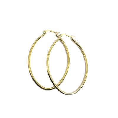 China FASHIONABLE Big Circle Gold Titanium Steel Women's Fashion Personality Huge Earrings for sale