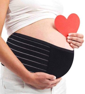 China Breathable Pregnancy Belt Support Belly Band Relief Back Back Pains Pregnancy Belt Black Maternity Abdominal Binder Support for sale