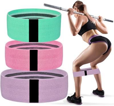 China Strong Booty Loop Fitness Bands Resistance Fabric Non-Slip Hip Workout Bands For Women Men Exercise for sale