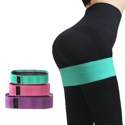 China Strong Set of 3 Butt Resistance Bands For Legs For Men Women Workout Bands Fabric Resistance Loop Bands for sale