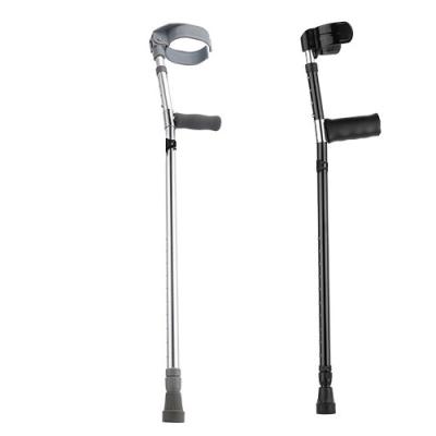 China Medical Care Physiotherapy Height Adjustable Crutches Disabled Walking Aluminum Alloy Elbow Crutches for sale