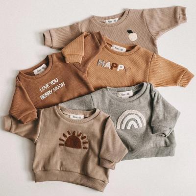 China European American Style Children Boys Girls Breathable Sweater Clothes Spring Autumn Printed Rainbow Kids Baby Boys Girls Clothes for sale