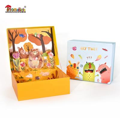 China Recycled Materials Newest Design Custom Printed Small Cute Cardboard Cardboard Paper Countertop Pop Up Retail Display Box for sale