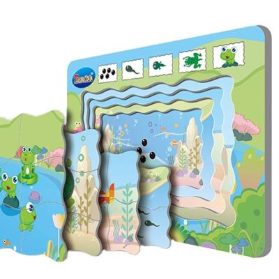 China Paper Hot Sell Early Multilayer Paper Puzzle Children Educational Toys for sale