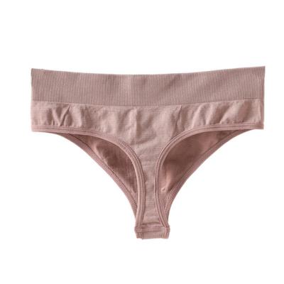 China QUICK DRY Low Rise T Pants Cotton Ribbed High Crotch Sexy Breathable Fitness Thong For Women for sale