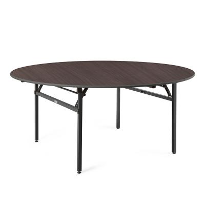 China Desgin Modern Wholesale Round Panel Banquet Tables Foldable Fireproof Folding Dining Table for sale