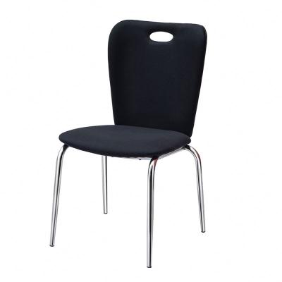 China Modern High Quality And Elegant Black Metal Hotel Stacking Dining Banquet Chair for sale