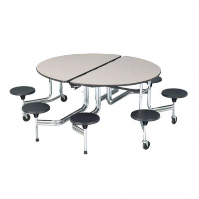 China Desgin Modern Banquet Round Ironing Table Folding With Wood Top Dining Tables And Chairs Set for sale