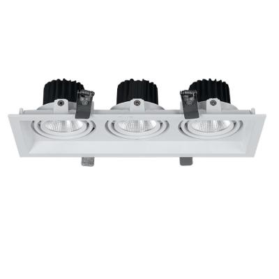 China Multiple Modern Grille LED Waterproof Spotlight Ceiling IP65 Showcase Recessed LED COB Spotlight for sale