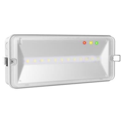 China Emergency IP65 Waterproof Surface Mounted Fire Safety LED Luminaire Exit Sign Lamp Ceiling Wall Mounted Bulkhead Emergency Light for home for sale