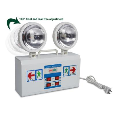 China Hospital Indoor 2835 Adjustable Double Heads Rechargeable Fire Led Emergency Light for sale