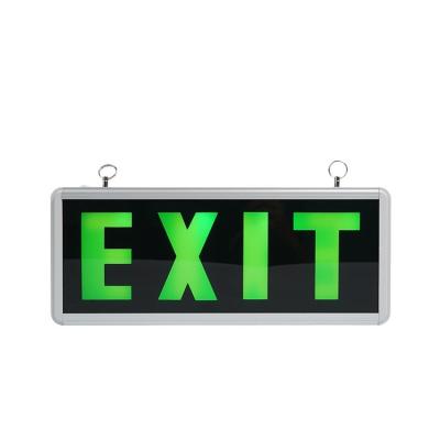 China 4 Patterns Can Be Customized/single Sidesand Double Sides Professional Design Indoor School Corridor Wall Mounted Rechargeable Fire Led Emergency Exit Sign Light for sale