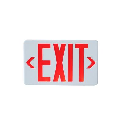 China Hospital Factory Direct Sale Patterns Customized Rechargeable Plastic Wall Mounted Led Exit Sign Emergency Light for sale