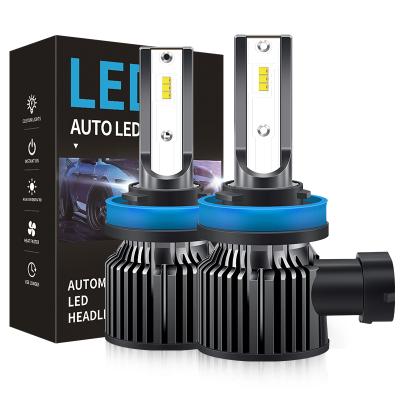 China r11-2 led car headlight H1 H7 H11 9006 9005 LED headlight bulbs with turbo led car headlight H7 32*74*14mm for sale