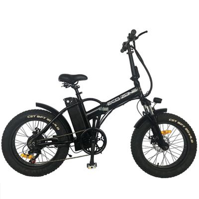 China Popular style aluminum alloy fat tire 20 inch black foldable bicycle electric bike for sale cheap for sale