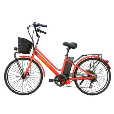 China New Style 26inch 36V 250w Women City Bike Factory Cheap Price High Carbon Steel Electric Folding Electric Bicycle For Adult for sale