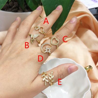 China Fashion Jewelry Ring Women 18K Gold Top Quality Ring TRENDY Light for sale