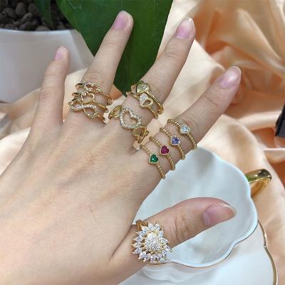 China Good Sale Jewelry Ring Women 18K Gold Top Quality Ring Light TRENDY for sale