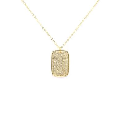 China Wholesale Romantic New Arrival Micro Zircon Gold Plated Necklace 18K Jewelry for sale