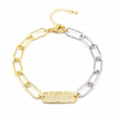 China New Design Charm Bracelets Women's Romantic 18K Gold Plated Mom Love Bracelet for sale