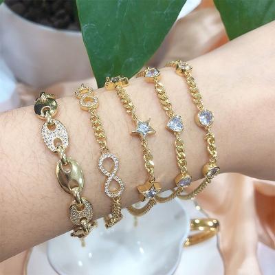 China TRENDY Wholesale Charms For Jewelry Making Bracelet Designer Bangles Cuba Chain for sale