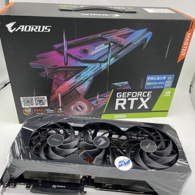 China Rumax RTX 3080 Gigabyte Aorus Master 3080 BLACK 10GB OC Gaming Graphics Card Video Card for sale